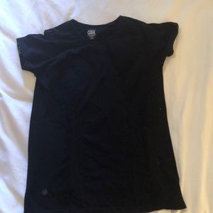 Athleta Girl Black short sleeve work out top!!